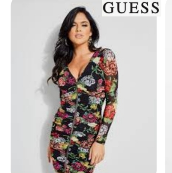 Guess Dresses Guess Floral Asymmetrical Dress Nwt Poshmark